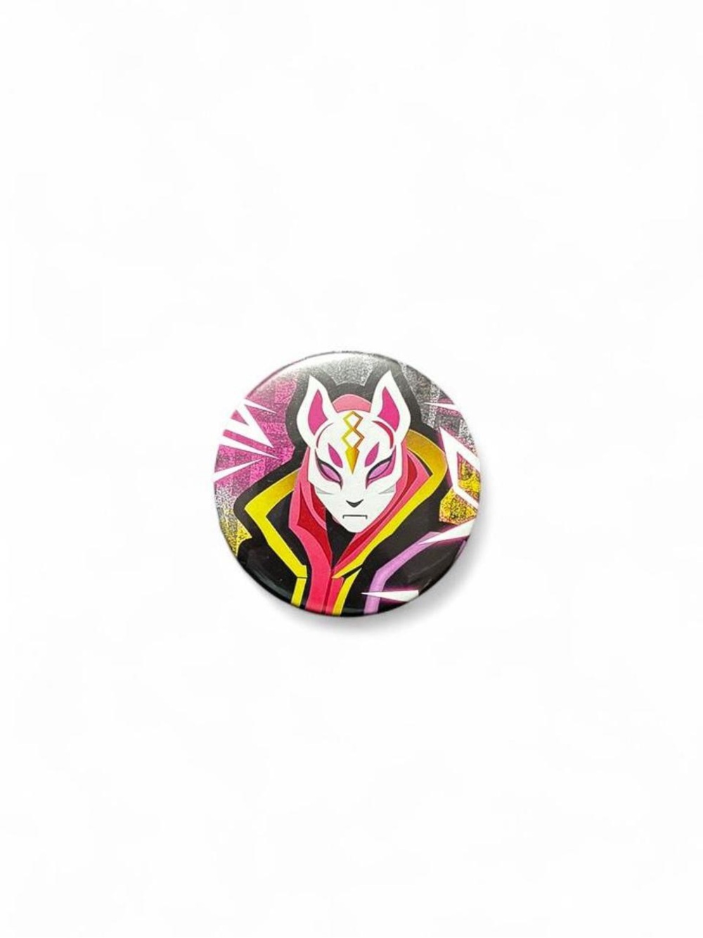 Fortnite Drift Character Pinback Button Badge Anime Gaming Accessory Pink Black